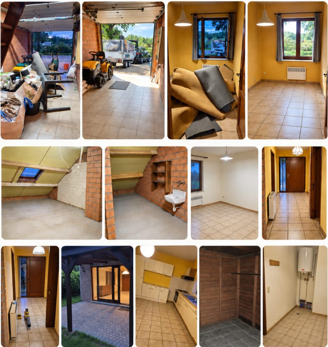 De woning moest verkoopklaar gemaakt. inclusief het verwijderen van de vloerbedekking op zolder. Deze woning is vervolgens via Immo makkelaar aangeboden in leegstand. 